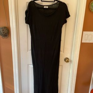 Lou & grey black linen maxi dress small